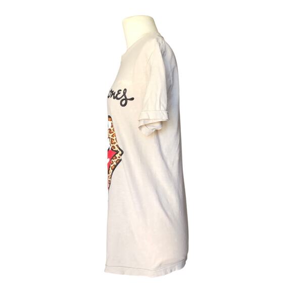 The Rolling Stones Tongue Leopard Lips T Shirt Short Sleeve Women's Size Small - Picture 6 of 7